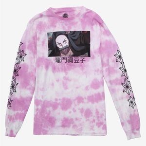 Demon Slayer Kimetsu No Yaiba Nezuko Knyo Tie-Dye Long sleeve t-shirt